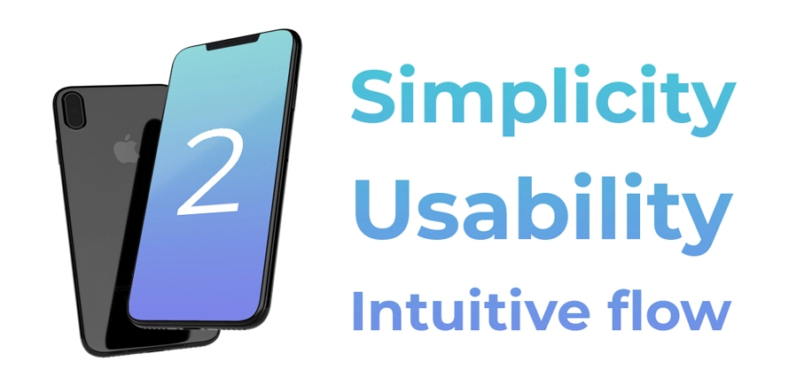 simplicity, usability, intuitive flow