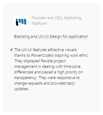 Client on Powercode work ethic and communication