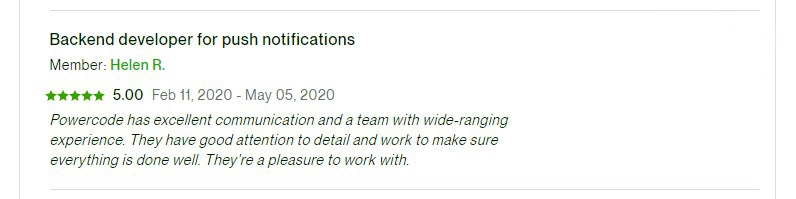 Client about Powercode communication quality