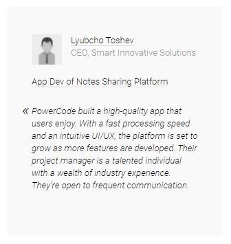 Client about our work and communication