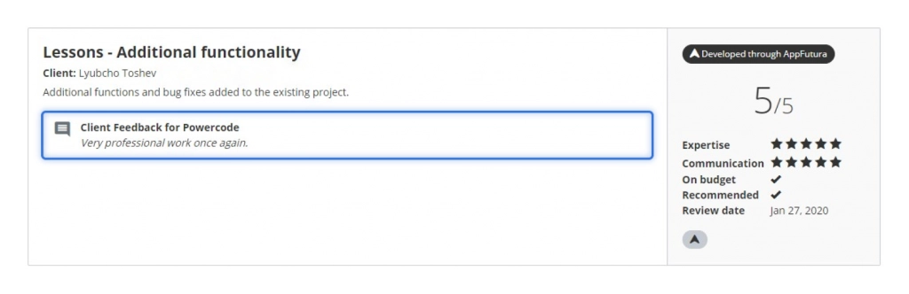 Powercode client third review on service quality