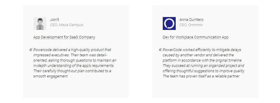 Two more client reviews on team gathering quality