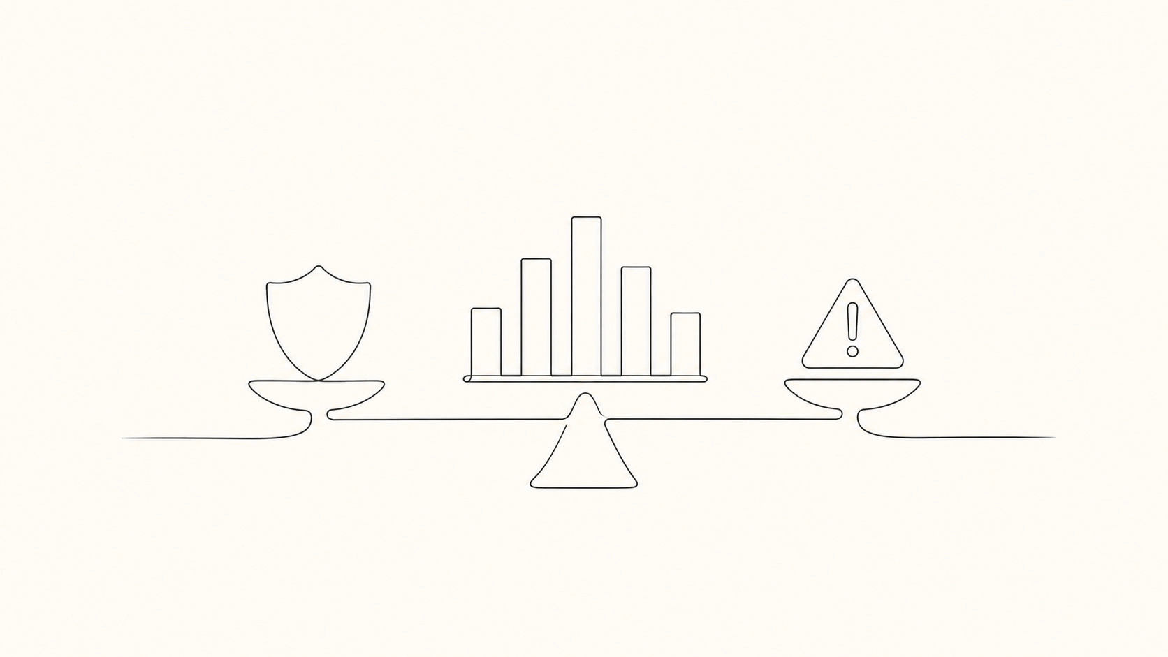 A bar chart showing the balance between control and risk when choosing between different development models.