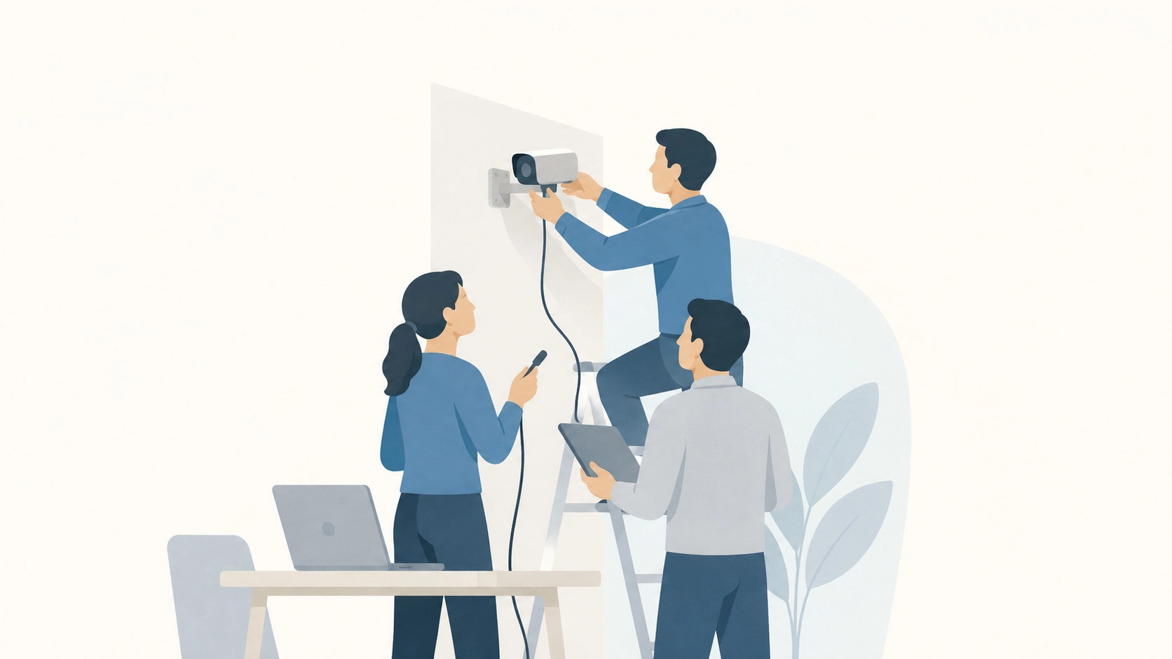 Software and hardware teams integrating a computer vision system