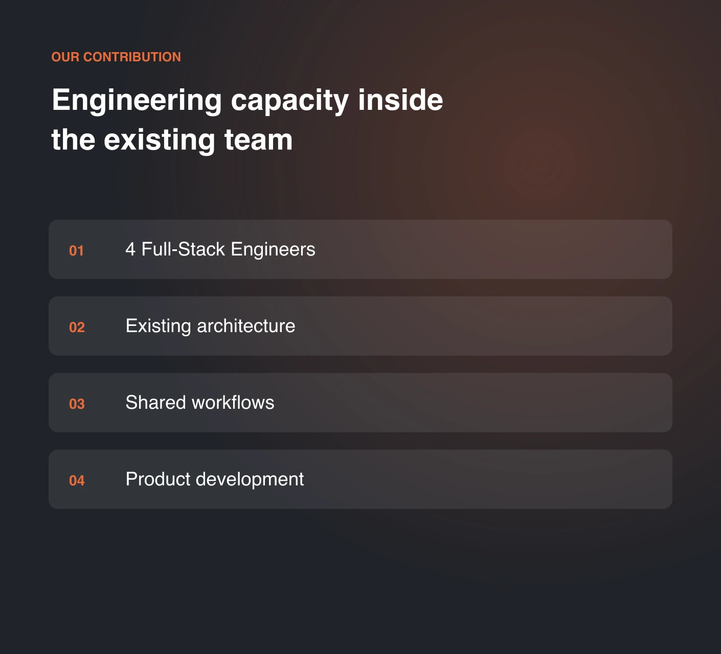 CENDAS: Four Full-Stack Engineers integrated into the CENDAS team